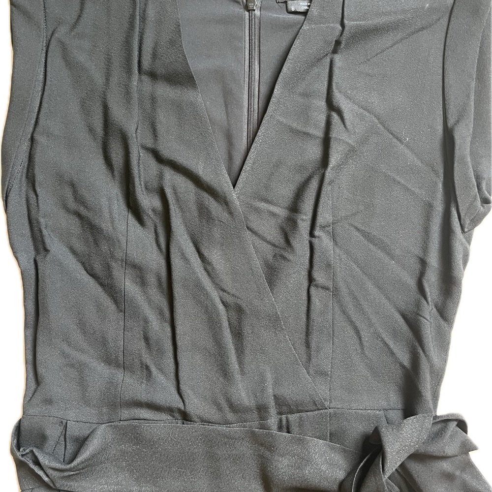 Theory Black Wrap Jumpsuit